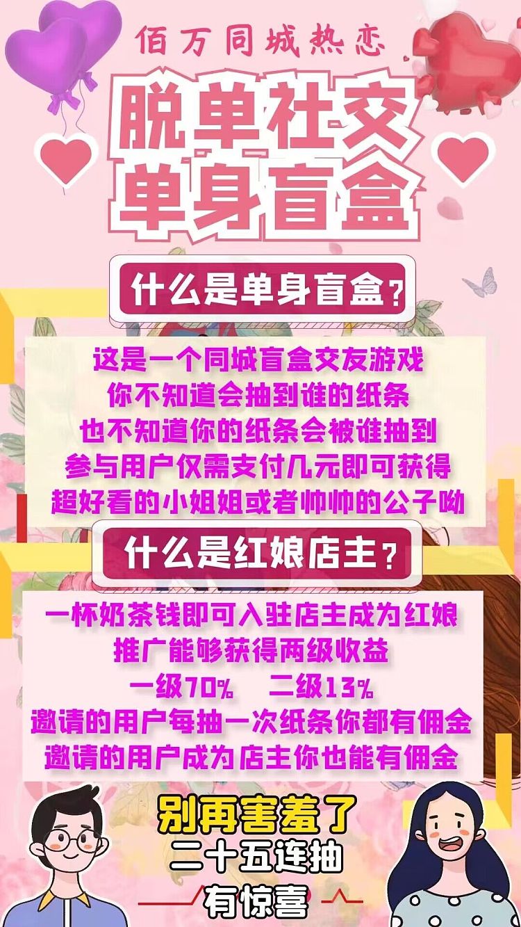 创优脱单盲盒项目，佰万同城交友盲盒，抱利项目，轻松月入过万！ - 首码项目网-首码项目网